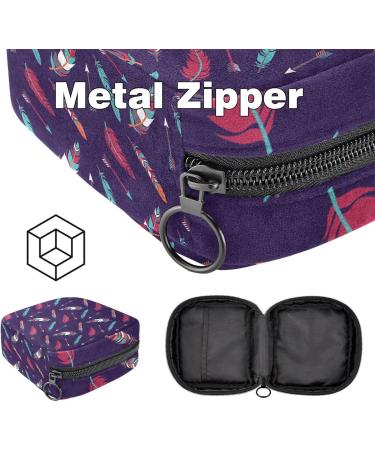 Colorful Boho Menstruation Pad Bag with Zipper - Stylish Collection Bags for Women & Girls (Tampons Napkins) | Eco-Friendly & Functional - Buy Online on GoSupps.com