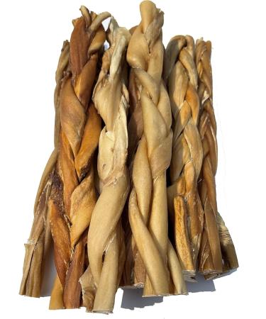 Beef Skin Sticks - Braided Beef Skin Dog Chew Treat - *(6 Approx. 500 Grams)* - Bully Stick/Rawhide Alternative - Dog CHEW - for Moderate Chewers - All Natural Organic Made in Canada Beef CHEW - Buy Online on GoSupps.com