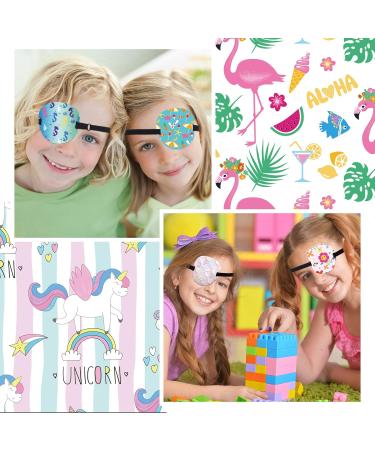 12 Pcs Adjustable Kids Eye Patches - Reusable Soft Eye Patches for Boys & Girls - Cute Patterns with Elastic Strap for Left/Right Eye - Buy Online on GoSupps.com