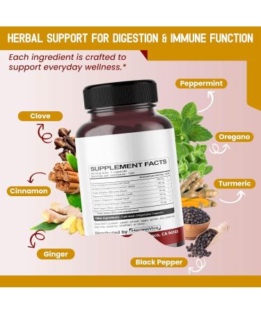 Liposomal Cloves Supplement with Cinnamon Ginger Turmeric Oregano & Black Pepper Support Digestion Immunity & Respiratory Wellness 180 Vegan Capsules 60 count (pack of 2) - Buy Online on GoSupps.com