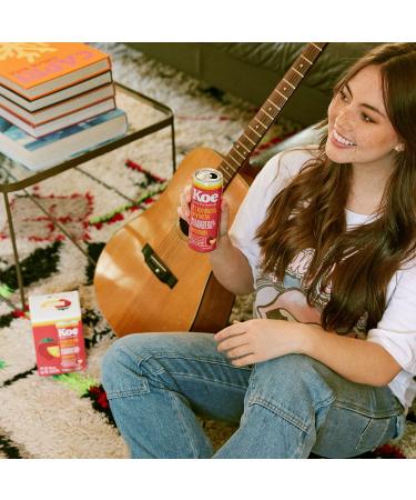 Organic Koe Kombucha Cans - Strawberry Lemonade | 12 oz Pack of 12 | Sparkling Probiotic Drink with Vitamin C - Buy Online on GoSupps.com