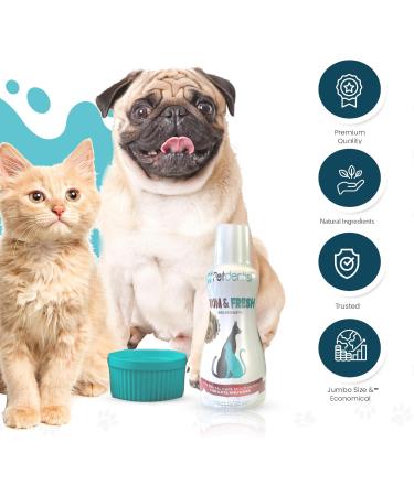Petdentist Natural Mint GUM & FRESH Dental Water Additive Mouthwash- Oral Dental Care for Dogs & Cats Easy Plaque Off Teeth Cleaning Fresh Breath and Gum Health 500ml Bottle with Measure cap - Buy Online on GoSupps.com