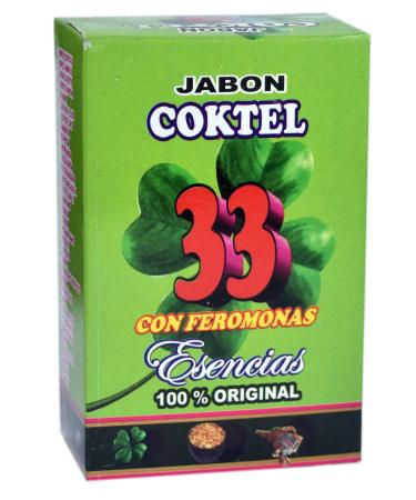 1 PC 33 PHEROMONES SOAP 33 CON FEROMONAS JABON 100G 3.53 Oz.