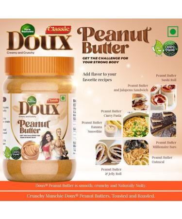 Parle Ropvatika Peanut Butter Classic Crunchy 250g x 1 | 26g Protein | Unsweetened Vegan Gluten Free | Cholesterol-Free | Zero Trans Fat - Buy Online on GoSupps.com
