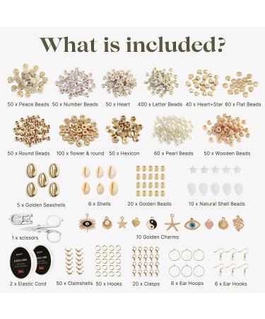Polymer Clay Bead Kit - Heishi 10500+ pcs for Bracelets & Jewelry Making - Girls & Adults - Preppy Style - Buy Online on GoSupps.com