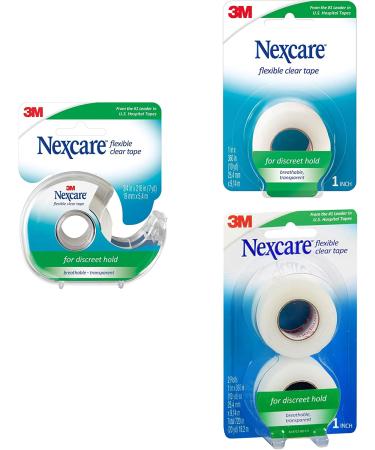 3M Nexcare Flex Clear First Aid Tape 1 x 10yd, 2 Pack - Transparent, Flexible Adhesive Tape - Buy Online on GoSupps.com
