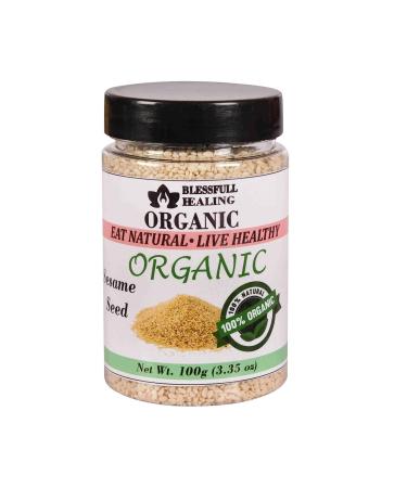 Blessfull Healing Organic Sesame Seed 100 Gram Airtight Container (Packing May Vary) 100 Gram 3.35 oz