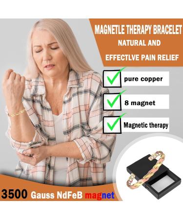 Triple Magnetic Copper Bracelet for Women - Arthritis Pain Relief & Healing Therapy - Adjustable Unisex Design - Buy Online on GoSupps.com