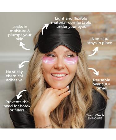 Pink Reusable Under Eye Patches | Eco-Friendly Silicone Wrinkle Patches with Tin Case | Reduce Puffy Eyes & Dark Circles - Buy Online on GoSupps.com