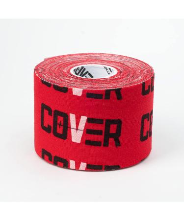 COVERTAPE kinesiology Athletic tape sports tape athletic tape muscle tape Sports tape Elastic therapeutic tape Pain relief tape Strapping tape Physical therapy tape Injury tape massage premium sports tape (cover designed colour) (Designed RED LOGO) - Buy Online on GoSupps.com