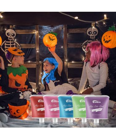 Comblor Temporary Hair Color Set - 5 Colors Hair Wax Dye for Kids, Ideal Gifts for Birthday & Holidays - Halloween, Christmas, Cosplay - 2.11 Fl Oz (Pack of 5) - Buy Online on GoSupps.com