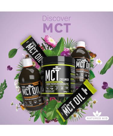 Natures Aid MCT Oil Creamer Powder - Add to Coffee Shakes Smoothies - 100 Percent Premium Coconut Oil Pure Sustainably Sourced Vegan Vegetarian GMP Standards Rapid Absorbed for Energy MCT Oil Creamer Powder 225g - Buy Online on GoSupps.com