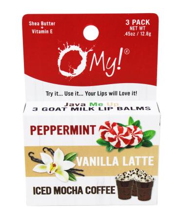 Goat Milk Lip Balm - 3 Pack | Shea Butter and Vitamin E | Free of Parabens & More | Handcrafted in USA Java Me Up 1 Count (Pack of 1)