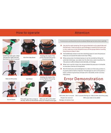 CLICIC 2 Gallon Pressure Sprayer with 7 Spray Modes for Camping Shower and Pet Bath - Buy Online on GoSupps.com