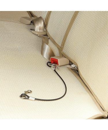 Chew Proof Dog Car Seatbelt Safety Restraint Carbon Steel Puppy Pet Tether Cable Car Lead with Double Clip and Pin Attachment (Light Gray 40cm) 40cm Light Gray - Buy Online on GoSupps.com