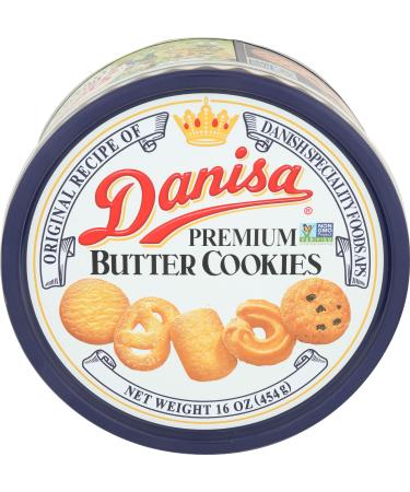 Danisa, Butter Cookies Tin, 16 Ounce 1 Pound (Pack of 1)
