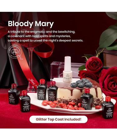 Beetles Red Gel Nail Polish Set - 6 Colors Shimmer Red & Burgundy | Top Coat Included | DIY Nail Art Home Kits | Perfect Gifts for Mom - Buy Online on GoSupps.com