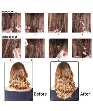 Duufin Hair Extensions Kit â€“ 1500 Micro Link Rings Beads + Tools (Black, Blonde, Dark Brown) - Buy Online on GoSupps.com
