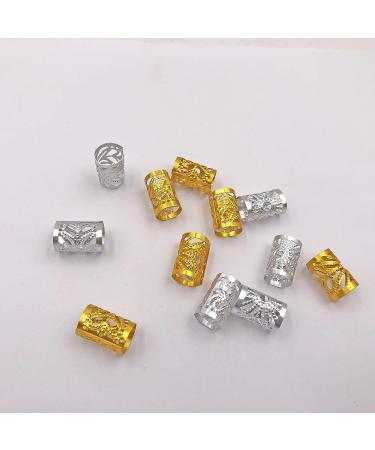 Messen 121Pcs Dreadlocks Jewelry Crystal Loc Adornment Set - Hair Accessories with Wood Beads, Hair Cuffs, Rings, and Pendants for Braids - Gold Finish - Buy Online on GoSupps.com