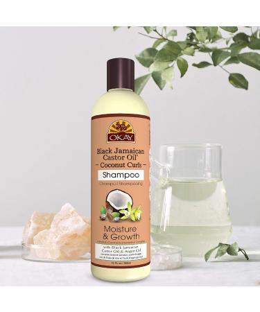 Buy OKAY Black Jamaican Castor Oil & Coconut Shampoo 12oz | Nourish & Strengthen Hair for All Hair Types - International Shipping Available - Buy Online on GoSupps.com