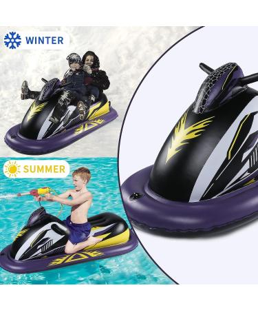 OBABA Snow Tube Inflatable Sled for Kids & Adults - Heavy Duty Large Snow Tubes for Outdoor Sledding | Holiday Christmas Fun - Buy Online on GoSupps.com