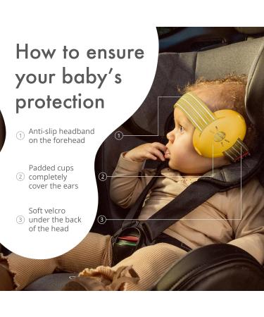 Alpine Muffy Baby Ear Defender for Babies and Toddlers | CE & UKCA Certified | Noise Reduction Earmuffs - Yellow - Buy Online on GoSupps.com