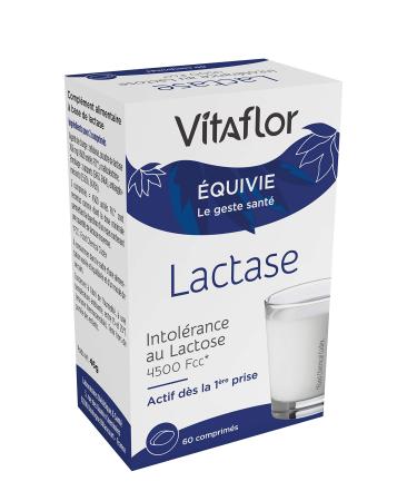 Lactose 60 Tablets | Lactose Intolerance and Difficulty Digestion | Turns Lactose into Glucose and Galactose that are More Easily Digestible | VITAFLOR