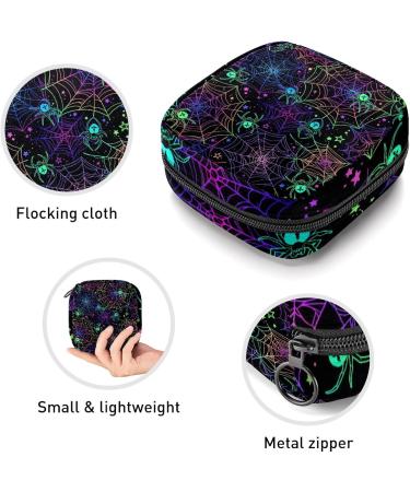 Sanitary Napkin Storage Bag | Halloween Pattern Period Pouch for Women & Teen Girls | Menstrual Cup & Nursing Pad Holder (Multicolor) - Buy Online on GoSupps.com