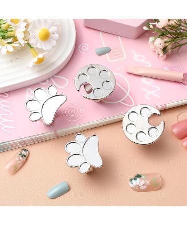 Homoyoyo Lot de 4 Bagues pour Palettes Ongles en Plastique Transparent 5 Zones Rondes Anneaux de M lange pour Vernis Nail Art Accessoire Pratique pour Manucure et Cr ation Ongles - Buy Online on GoSupps.com