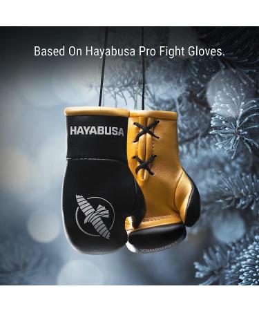 Hayabusa Mini Boxing Gloves - Unisex Boxing Gifts in Black/Gold - Buy Online on GoSupps.com