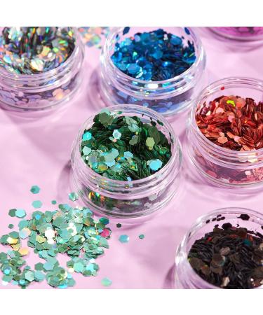 Moon Glitter Chunky Blue Holographic Glitter - 3g Cosmetic Festival Makeup for Face, Body, Nails, Hair, Lips - Buy Online on GoSupps.com