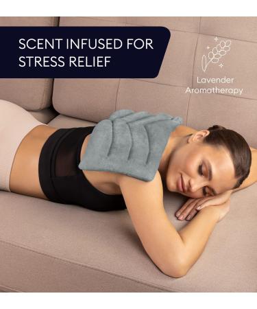 GENIANI Microwavable Heating Pad for Cramps - Hot and Cold Therapy for Neck, Shoulders, Knee, Muscles, Joints, and Back Pain - Cordless, 8x17 in, Space Gray - Buy Online on GoSupps.com