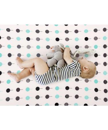 Brolex Stretchy Fitted Crib Sheets Set - 2 Pack Ultra Soft Jersey Mattress Topper for Baby Girls Boys, Standard Size, Grey/White Balloon Print - Buy Online on GoSupps.com