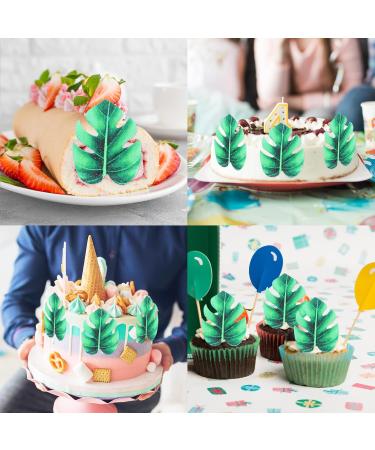 72 Edible Tortendeco Leaves for Cake & Muffin Decoration | Palm & Turtle Leaf Jungle Decor - Perfect for Weddings & Birthdays - Buy Online on GoSupps.com