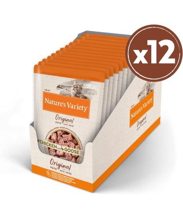 Nature's Variety Original No Grain Wet Cat Food - Chicken & Goose - 12 x 70g Pack | Grain-Free High-Quality Nutrition for Adult Cats - Buy Online on GoSupps.com