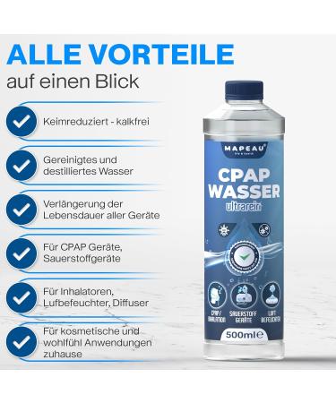 Buy Distilled Water for CPAP & Inhalers - 5x 500ml | Moisture Solution for Oxygen Devices & Humidifiers - Buy Online on GoSupps.com