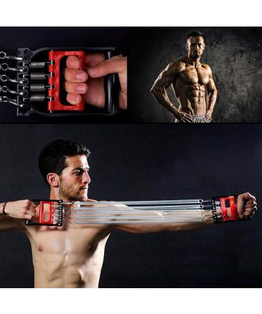 Inheming Adjustable Chest Expander | 5-String Fitness Training Device for Muscle Arm & Strength Training - Buy Online on GoSupps.com