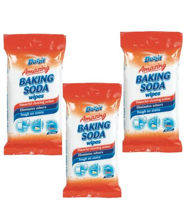 Amazing Baking Soda Multi Purpose Household Cleaner Wipes - Duzzit Amazing Baking Soda Wipes (3 x 40 Wipes) - Cleaning Essential