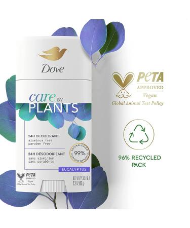 Dove Care by Plants Eucalyptus Deodorant Stick - 2.6 oz (Pack of 3) | Underarm Skin Care, 24-Hour Protection, Aluminum-Free - Buy Online on GoSupps.com