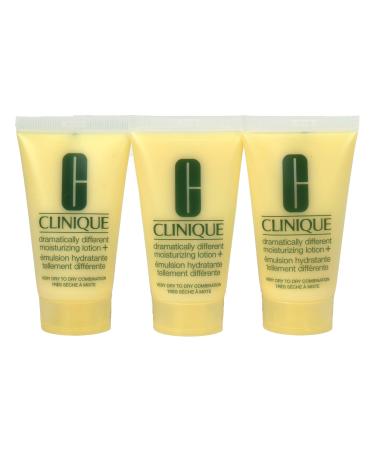 Pack of 3 x Clinique Dramatically Different Moisturizing Lotion+ 1 oz each, Sample Size Unboxed