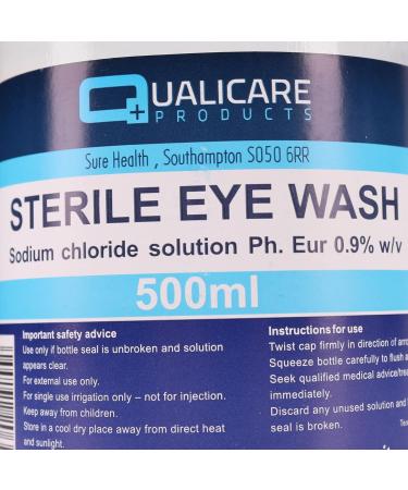 Sterile Eye Wash Solution Saline 500ml - Buy Online on GoSupps.com