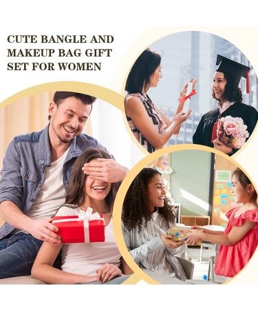 Teacher Appreciation Gift Set: 8 pcs Makeup Pouches & Bangle Bracelets - Graduation & End of Year Thank You Gifts for Women - Buy Online on GoSupps.com
