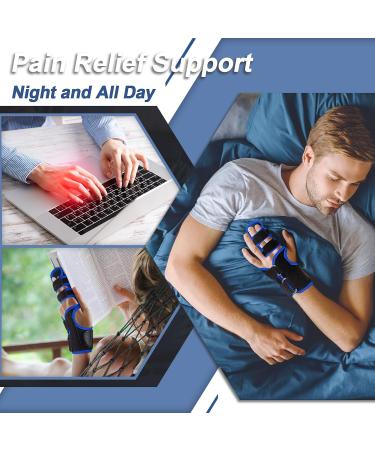 Trigger Finger Splint - Support for Middle Index Little & Ring Fingers | Hand Brace for Fractures Arthritis & Mallet Finger (Right Hand) - One Size Blue - Buy Online on GoSupps.com