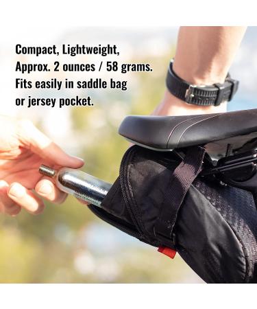 Tirellix 16g Threaded CO2 Cartridges - 5 Pack for Bike Tire Inflator, C02 Pump - Fast Air Refill for Bicycle MTB - 3/8-24 TPI Neck, Standard C0 2 Inflation Tools - Buy Online on GoSupps.com