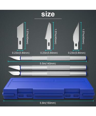 15Pcs Precision Craft Hobby Knife Set for Carving, Modeling, Scrapbooking - Sharp Razor Knives for DIY Art Work Cutting - Buy Online on GoSupps.com