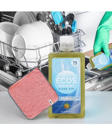 Earth Friendly Wave Jet Rinse Aid 8 fl oz - Bundle with Cleaning Towels | Plant-Powered Dishwasher Aid for Spot-Free Shine | Non-Chemical Ideal for All Dishwashers Pack of 6 - Buy Online on GoSupps.com