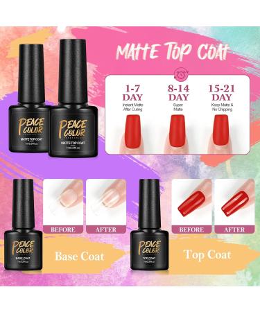 PEACECOLOR Gel Nail Starter Kit - 30 Colors with 36W Nail Lamp | UV LED Gel Polish Set with Matte Top & Base Coat | Manicure DIY Kit for Home Decoration - Buy Online on GoSupps.com