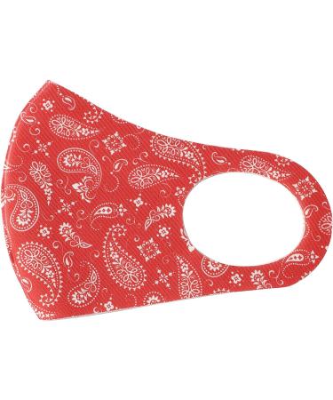 Komonee Paisley Face Mask - Reusable Washable Cloth Cover for Men Women - Red | Dustproof, Breathable, Ideal for Indoors, Outdoors, Cycling, Skiing Protection - Buy Online on GoSupps.com