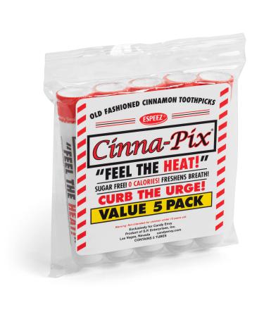 Cinna-pix Cinnamon Toothpicks Tubes (5 Pack) 1 Count (Pack of 1)