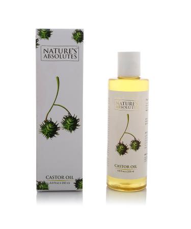 Coldpressed Indian Castor Oil (Hexane Free)  100% Pure & Natural Organic for Hair Growth and Hair Fall Control - 6.8 Oz/200 ml